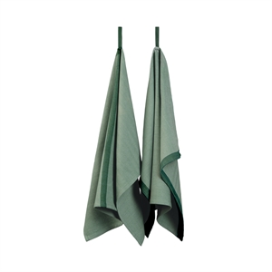 Ekta Living - Viskestykker - 2 stk. - Green/Green